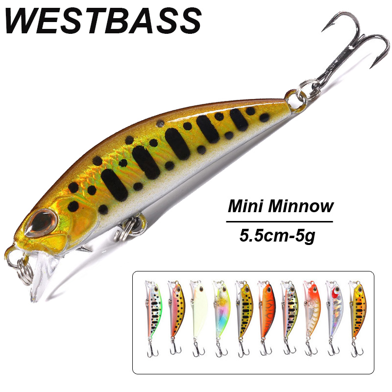Fishing Lure Spoon - WESTBASS 1PX Micro Minnow Lure 55มม.-5G