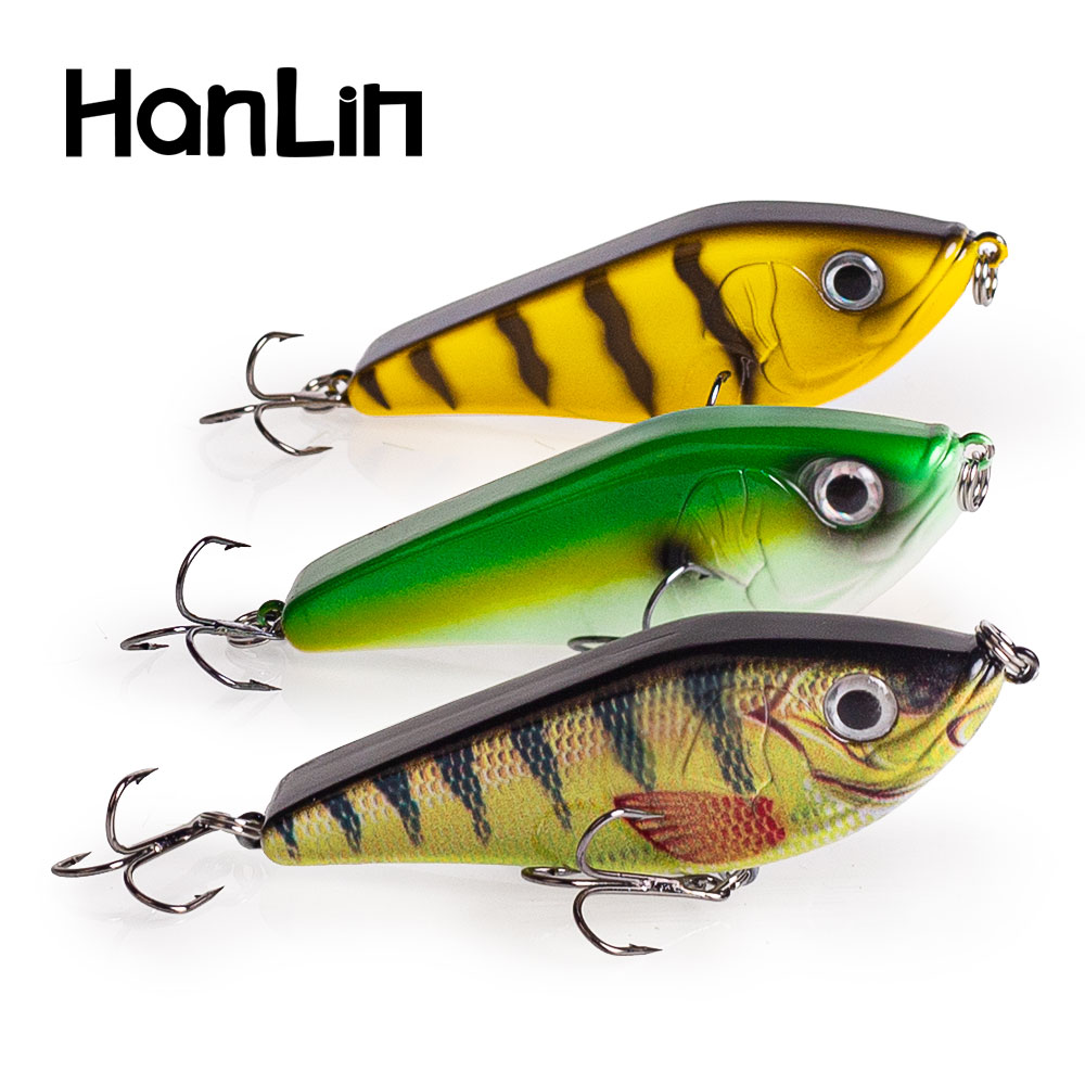 Fishing Lure Jerkbait - เหยื่อตกปลาแบบเจอร์คเบท ขนาด 80 มม./15.5 กรัม สำหรับปลาไพค์