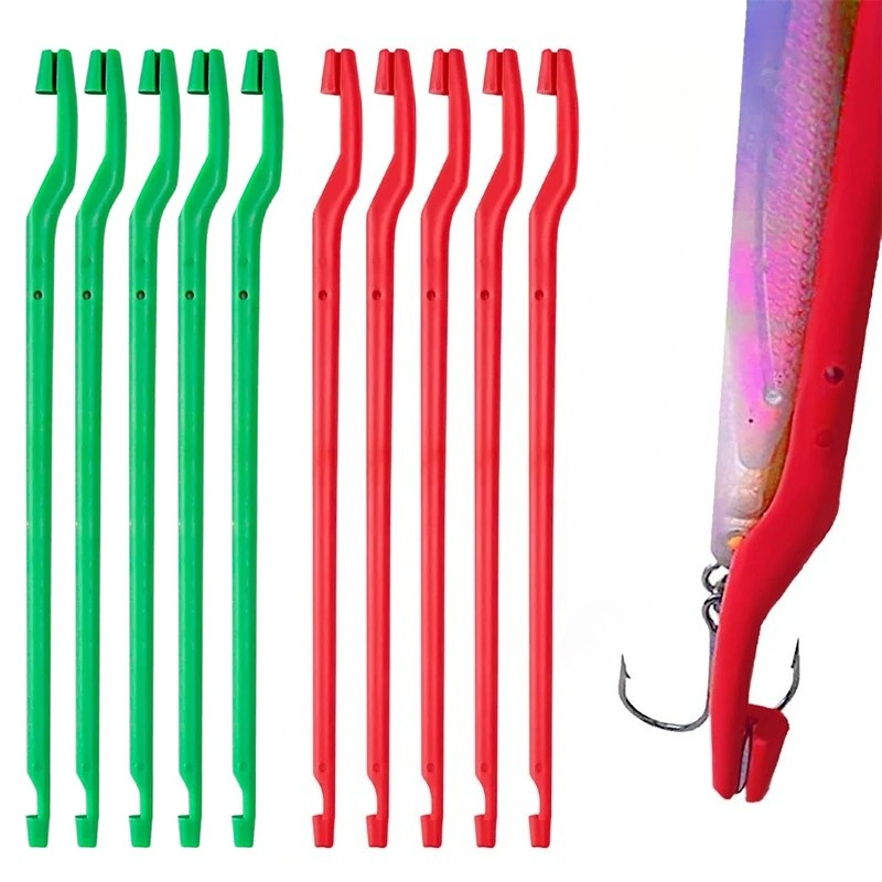 Fishing Lure Accessories - แท่งดึงตะขอเบ็ดตกปลา 5 ชิ้น ป้องกันการบาดมือ สำหรับแยกตะขอเบ็ดเหยื่อแข็ง สำหรับเหยื่อปลอมแบบมินโนว์และเพนซิล