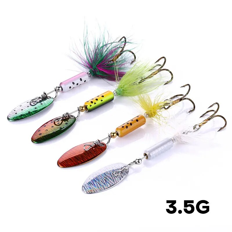Fishing Lure Spoon - โลหะ VIB Lures 1PCS 3.5g Feather