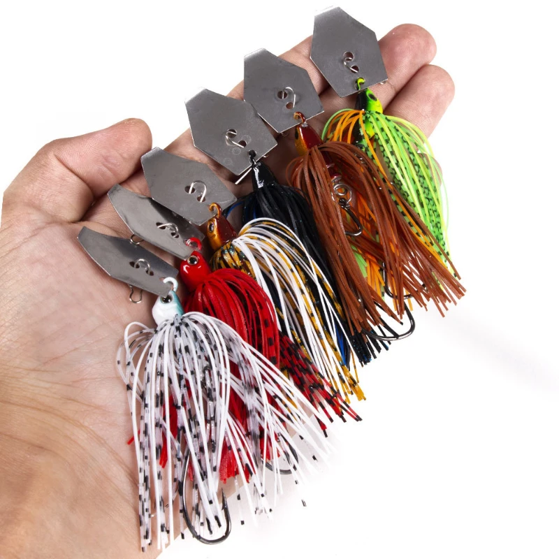 Fishing Lure Swimbait - 6 ชิ้น/เซ็ต Chatterbait เหยื่อตกปลาชุด Spinner เหยื่อตกปลา