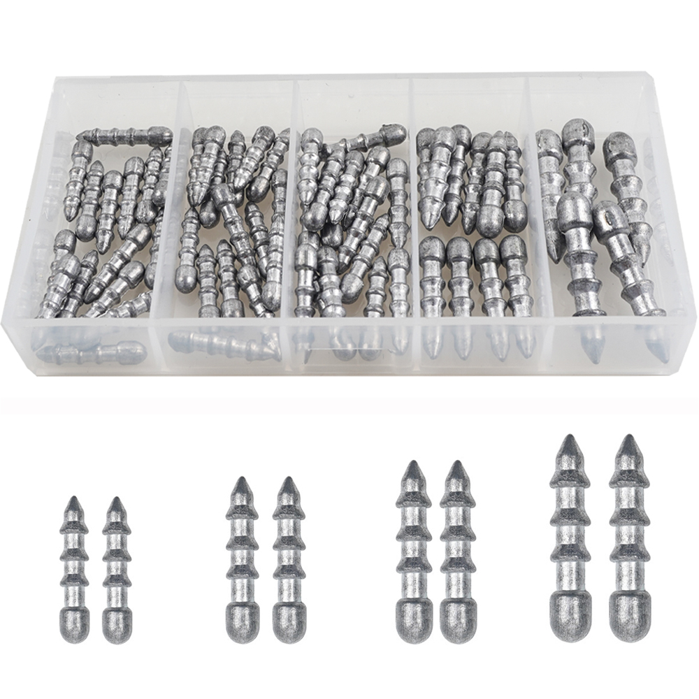 Fishing Lure Accessories - เหยื่อหนอนตกปลาแบบถ่วงน้ำหนัก60ชิ้น