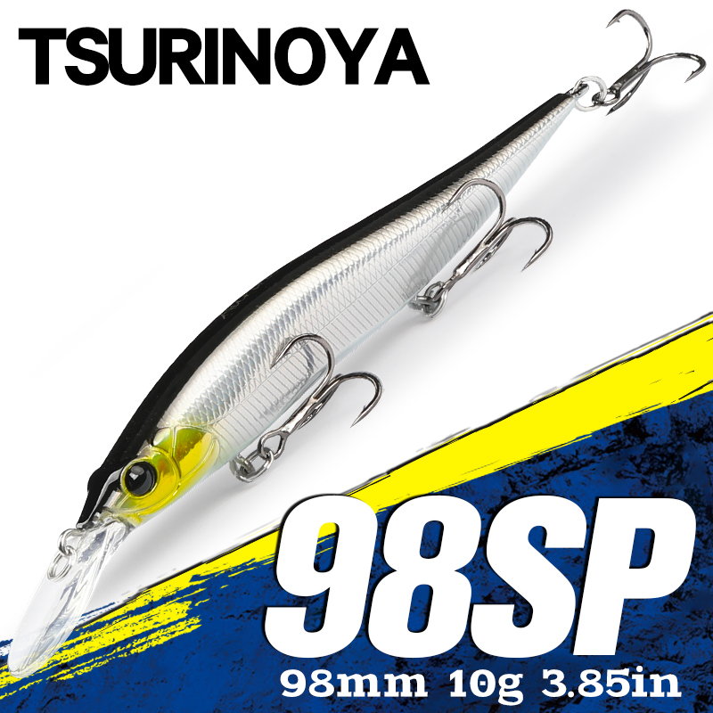 Fishing Lure Jerkbait - เหยื่อปลอมแบบจมช้า TSURINOYA รุ่น AURORA 98SP ขนาด