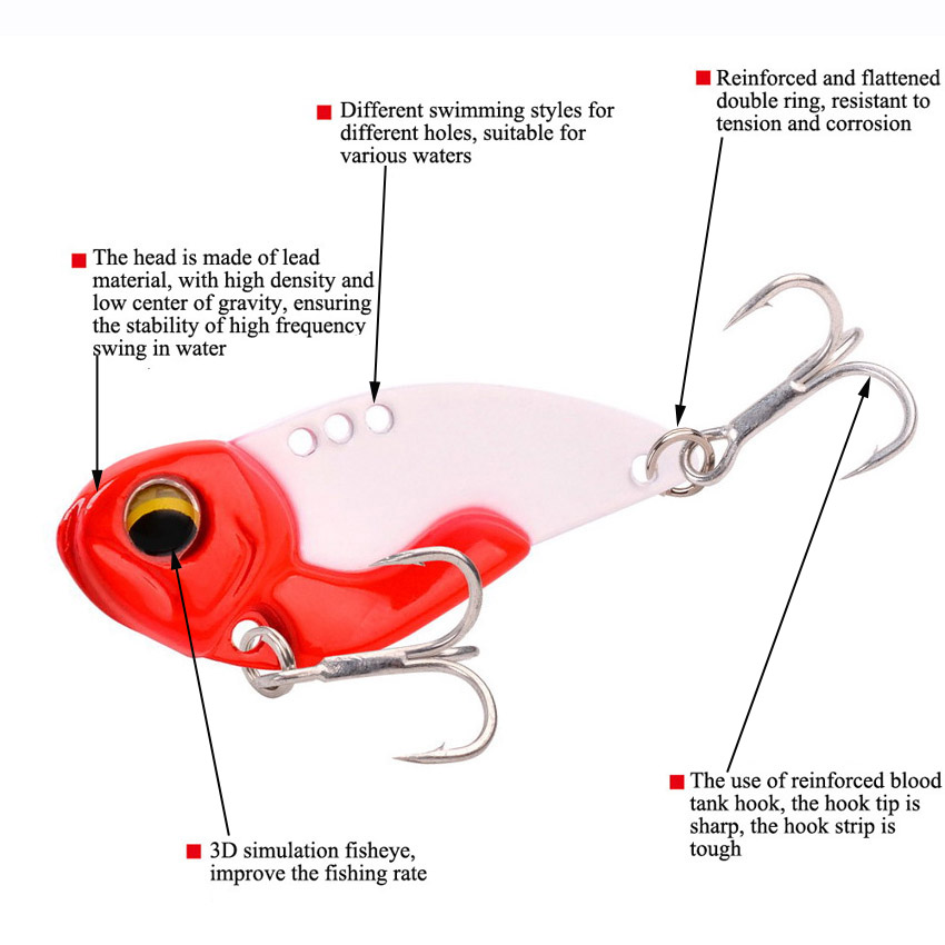 6pcs โลหะ VIB เหยื่อตกปลา 7.3g - Fishing Lure Blade Bait บทวิจารณ์และราคา