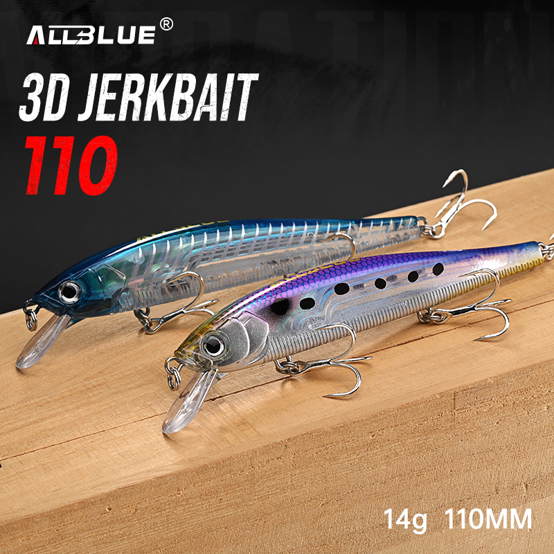 เหยื่อตกปลา ALLBLUE 3D Jerkbai - Fishing Lure Jerkbait บทวิจารณ์และราคา
