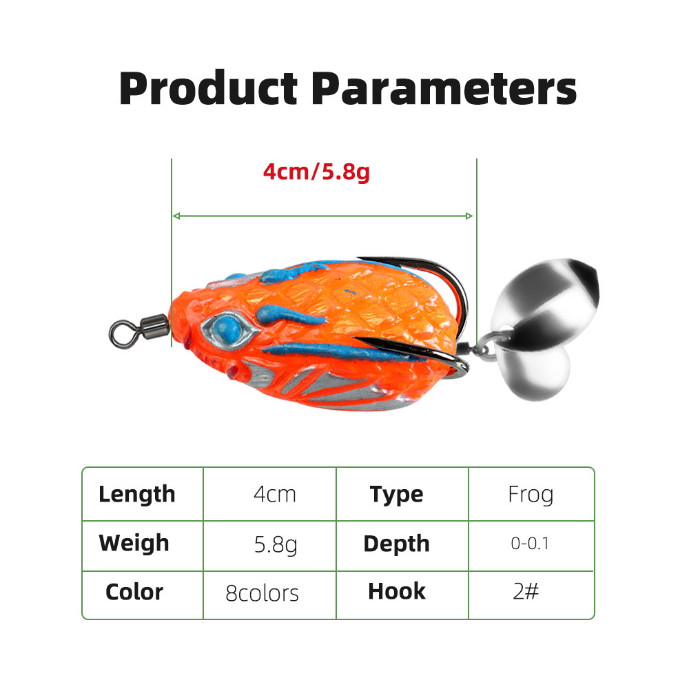 เหยื่อตกปลาแบบจำลองกบสายฟ้า ขน - Fishing Lure Blade Bait บทวิจารณ์และราคา