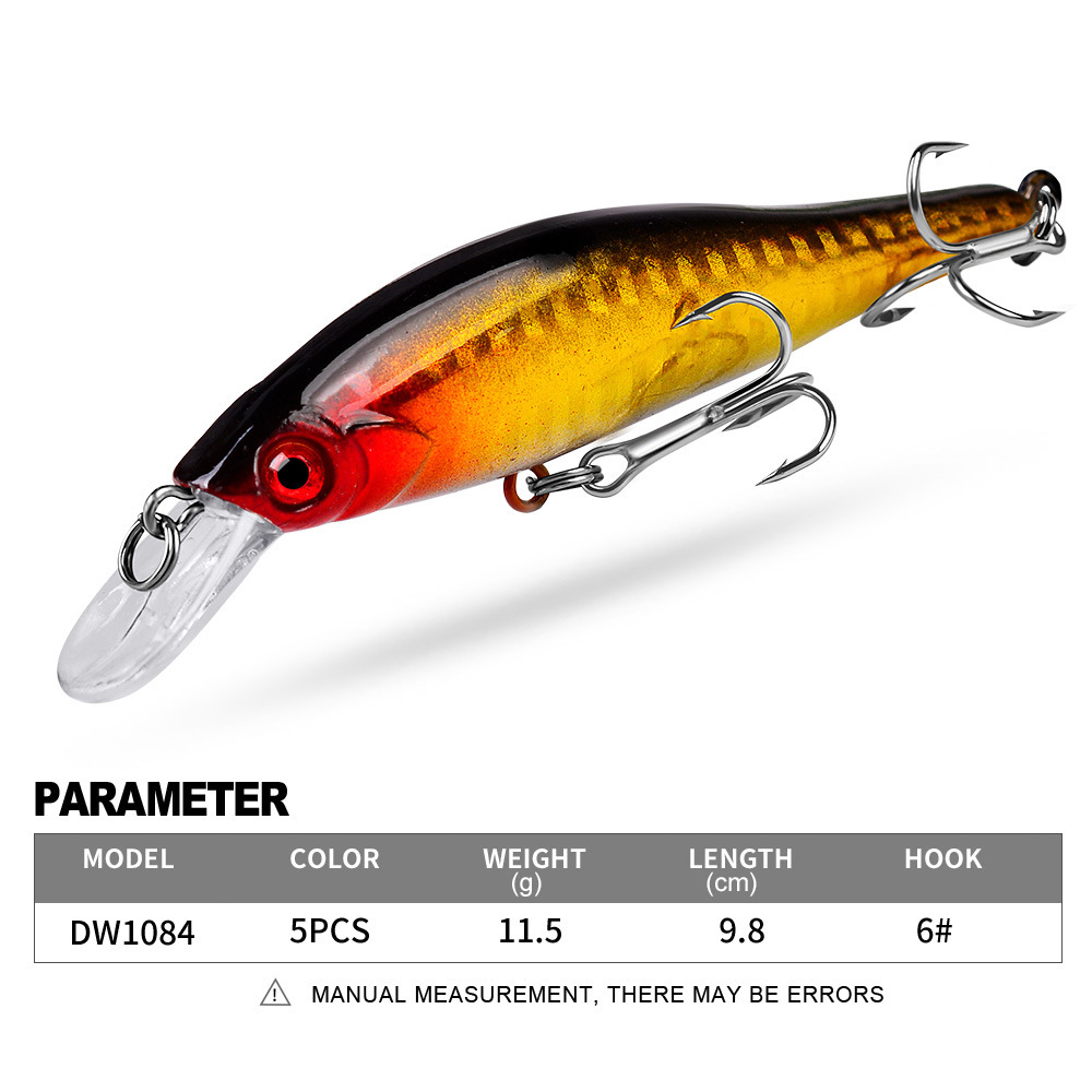 เหยื่อตกปลาหมึก 5 สี ขนาด 98 ม - Fishing Lure Jerkbait บทวิจารณ์และราคา