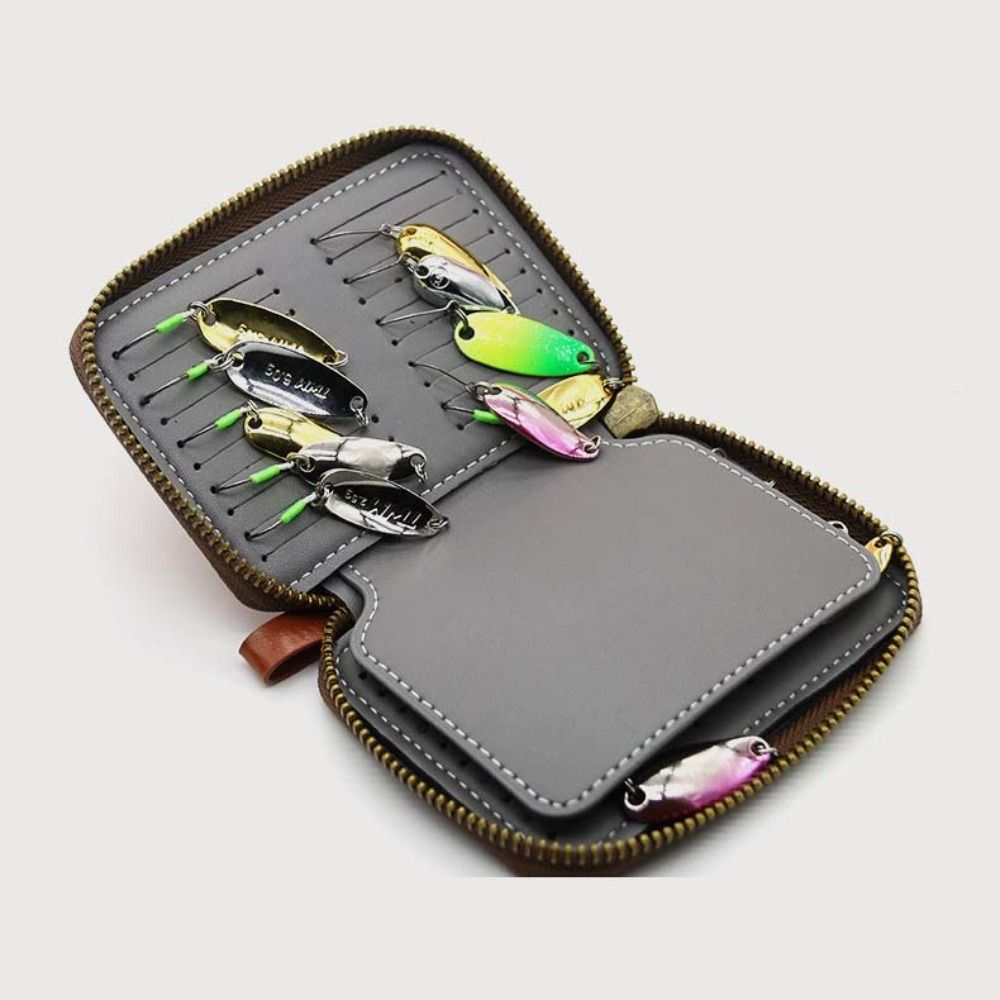 กระเป๋าใส่เหยื่อตกปลาหนัง PU ก - Fishing Lure Spinner บทวิจารณ์และราคา