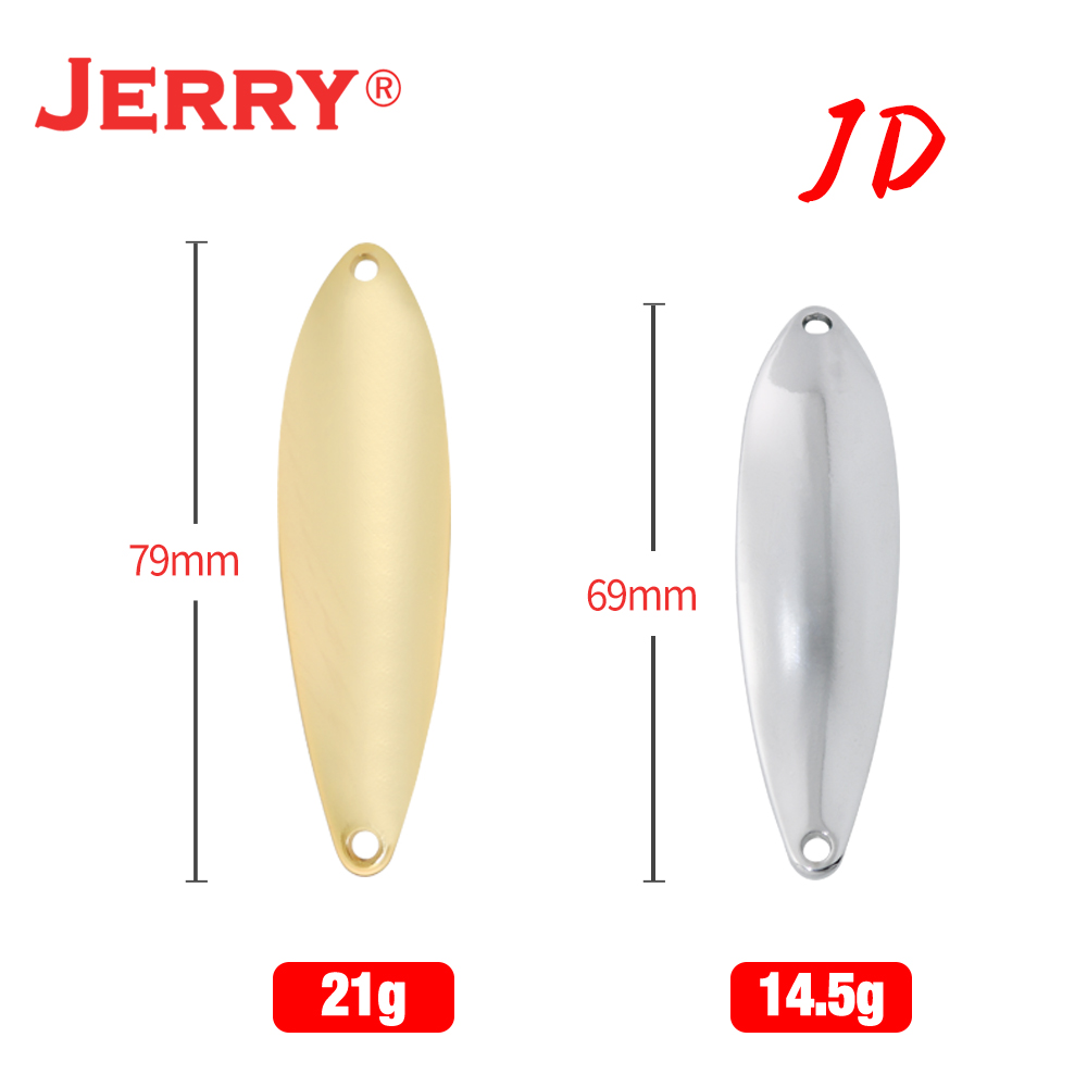 Jerry JD 14.5g 21g Unpainted ป - Fishing Lure Spoon บทวิจารณ์และราคา