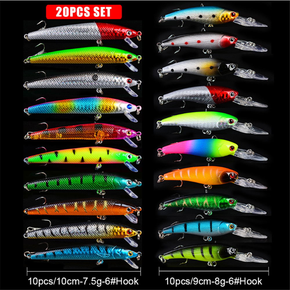 20ชิ้น/ล็อตMinnowตกปลาเหยื่อเบ - Fishing Lure Crankbait บทวิจารณ์และราคา