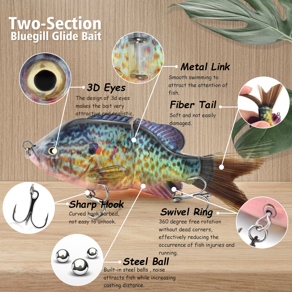 เหยื่อปลอมแบบสองส่วน ขนาด 13 ซ - Fishing Lure Swimbait บทวิจารณ์และราคา