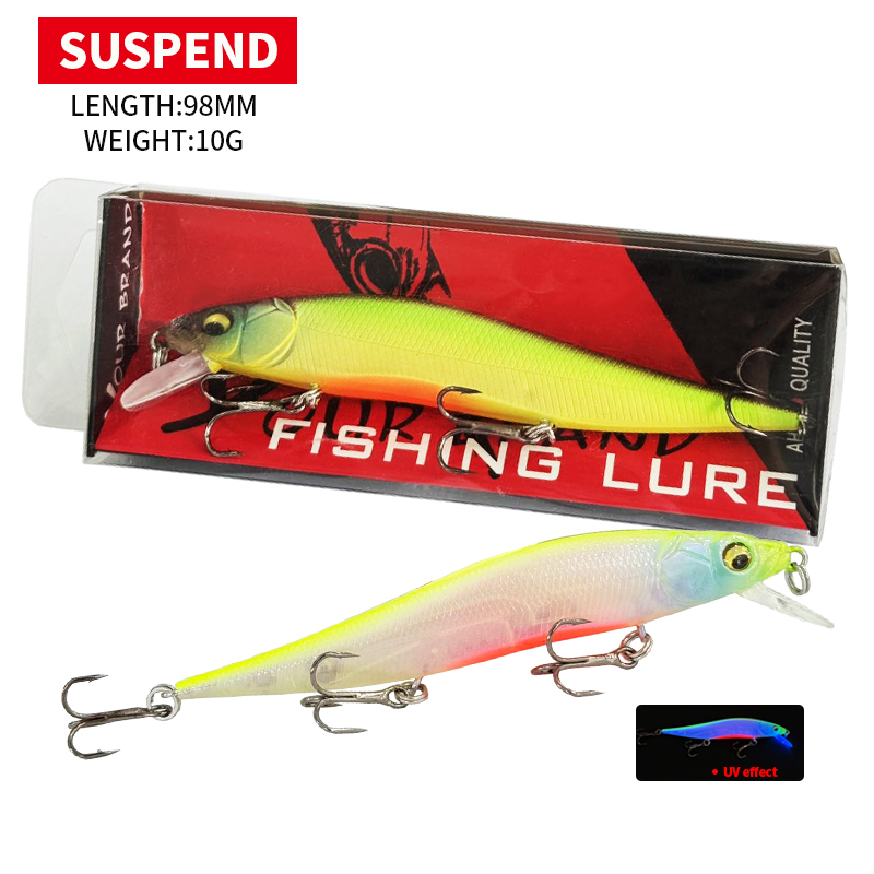 เหยื่อปลอมแบบจมน้ำ 98 มม. 10 ก - Fishing Lure Jerkbait บทวิจารณ์และราคา