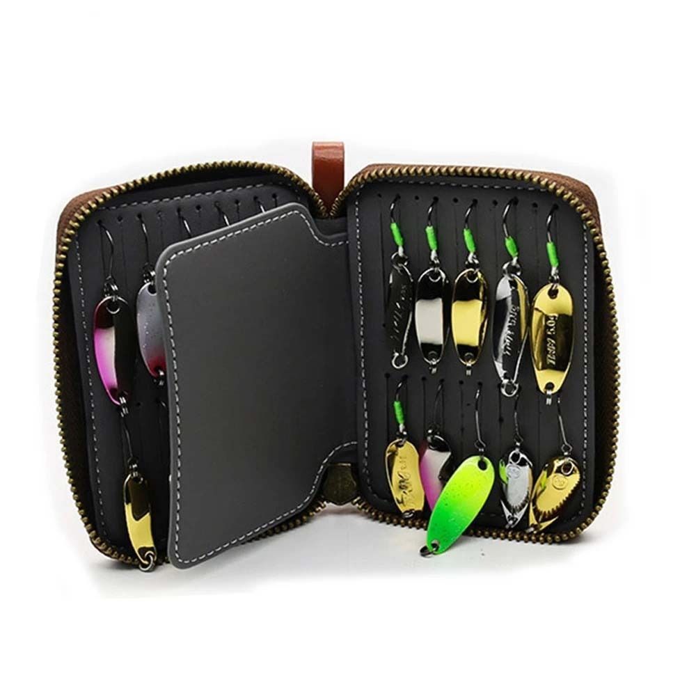 กระเป๋าใส่เหยื่อตกปลาหนัง PU พ - Fishing Lure Spinner บทวิจารณ์และราคา