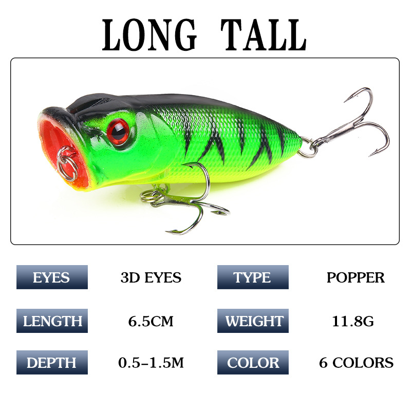 เหยื่อปลอมแบบลอยน้ำ 6.5 ซม./10 - Fishing Lure Topwater บทวิจารณ์และราคา