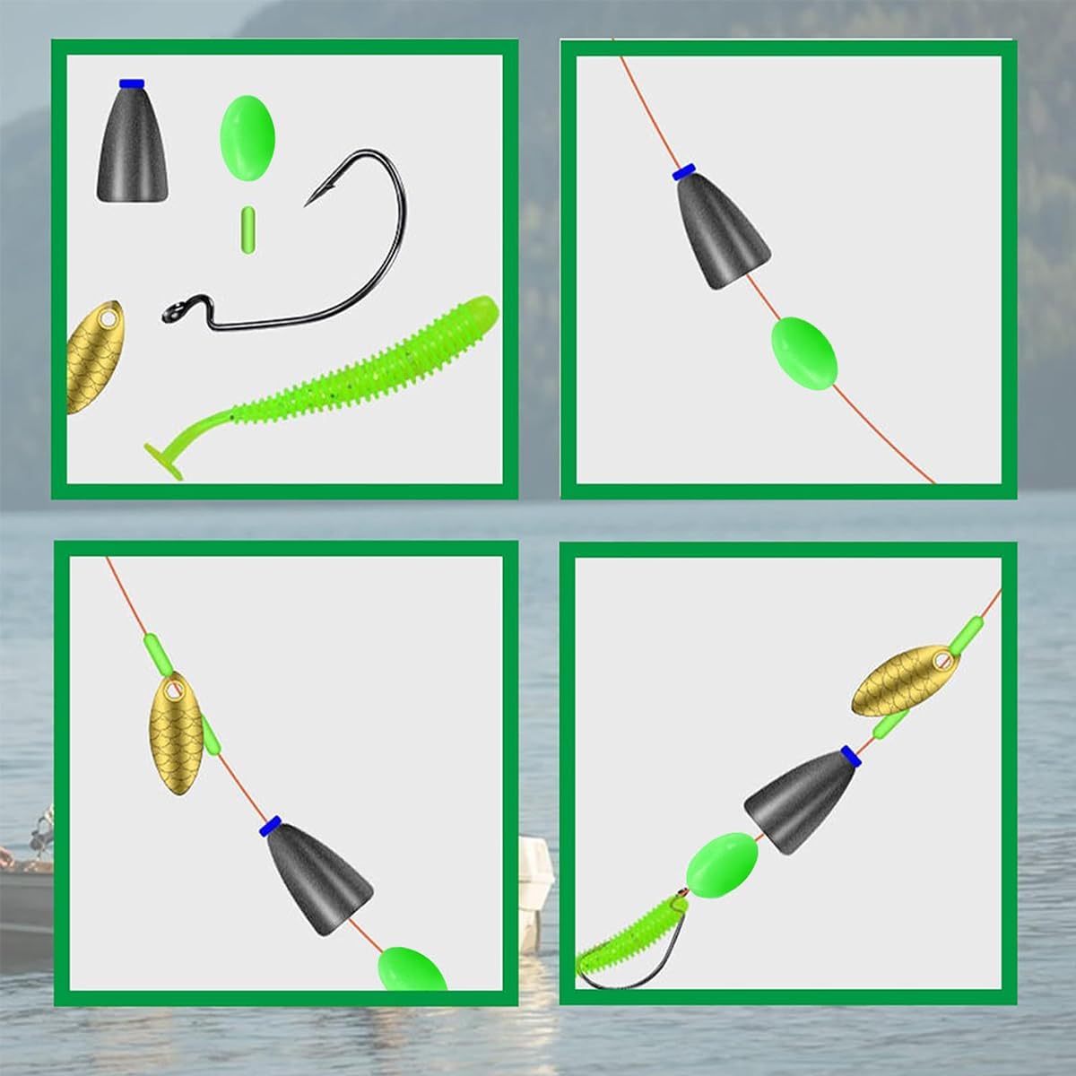 ลูกปัดเรืองแสงรูปไข่ ขนาด 3x4  - Fishing Lure Making Kit บทวิจารณ์และราคา