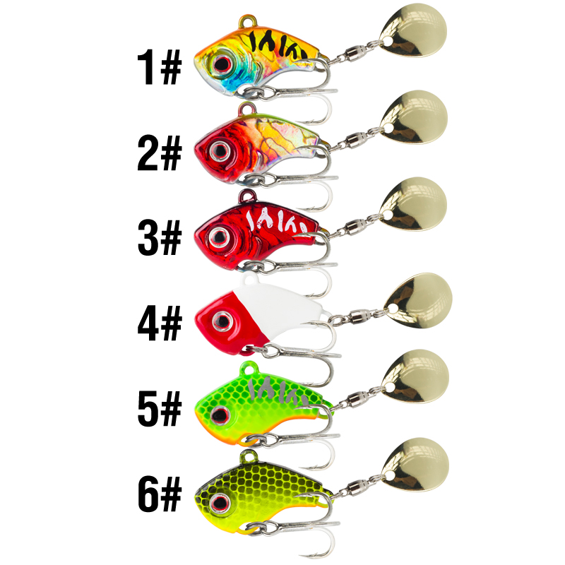 เหยื่อตกปลาโลหะหมุนได้ 6 ชิ้น  - Fishing Lure Crankbait บทวิจารณ์และราคา